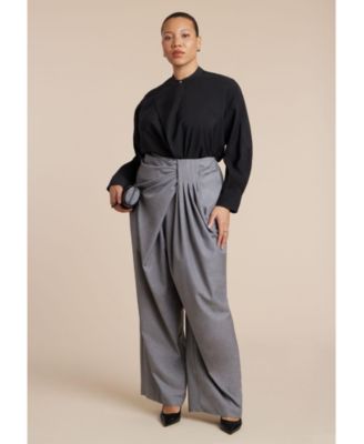 Women's Draped Pleat Detail Trouser