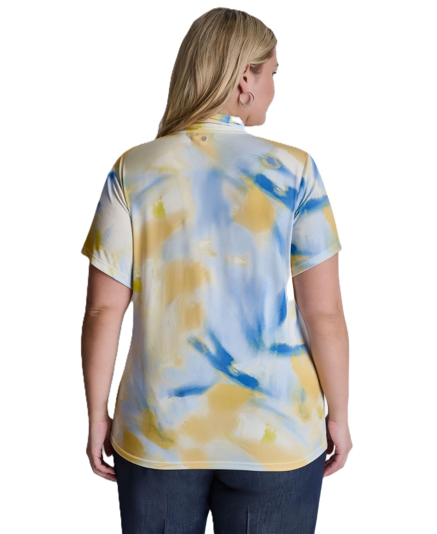 Plus Size V-Neck Short-Sleeve Wrap Top