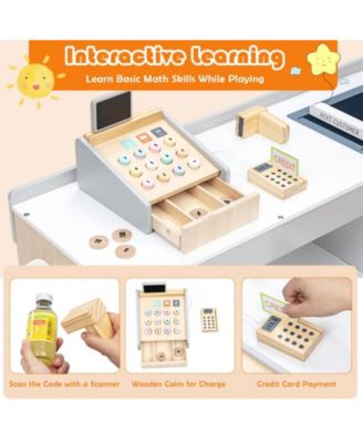 Grocery Store Playset Pretend Play Supermarket Shopping Set with Shopping Cart