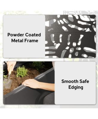 Metal Planter Box with Trellis, 71" Tall Privacy Planter