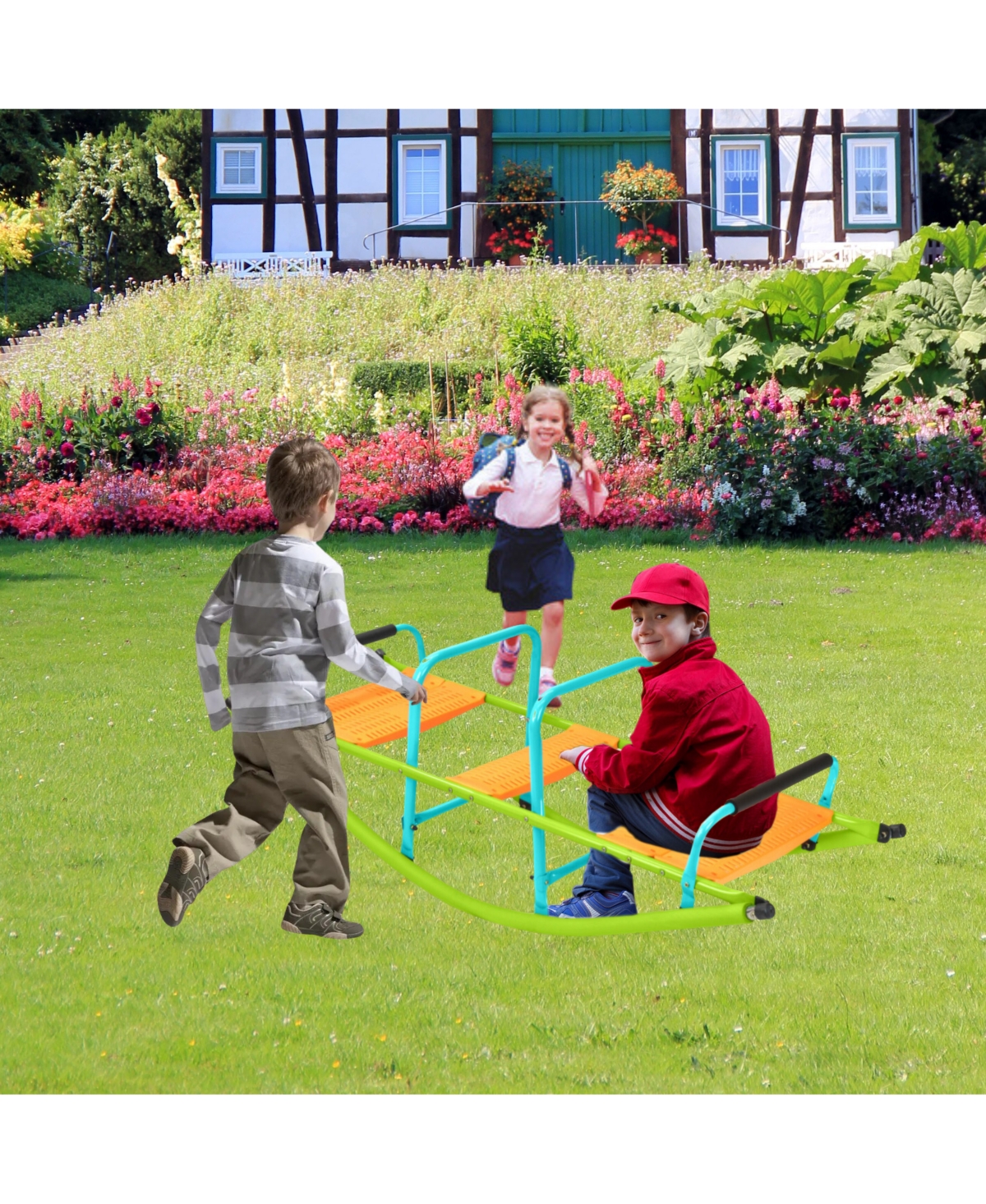 Mondawe Kids Seesaw Plastic Seat Playground Equipment