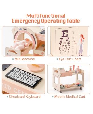 Toy Tools Pretend Play Set, Emergency Center Doctor Nurse Parent Role Play, Toy Accessories for Girls, Boys, , 7.09"35.04"15.16"