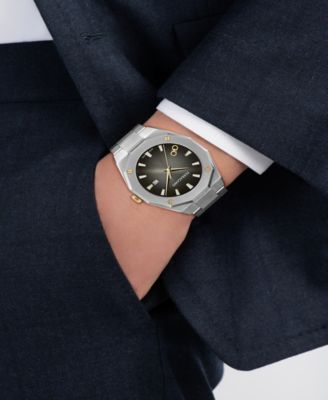 Men's Silver Stainless Steel Bracelet Watch, 40mm