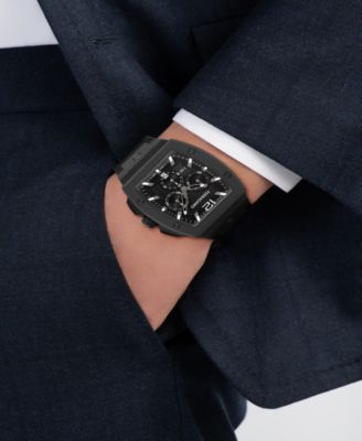 Men's Black Stainless Steel Bracelet Watch, 42mm