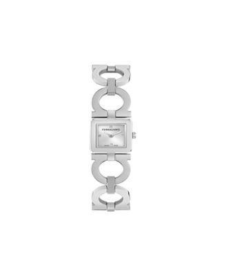 Women's Silver Stainless Steel Bracelet Watch, 19x19mm