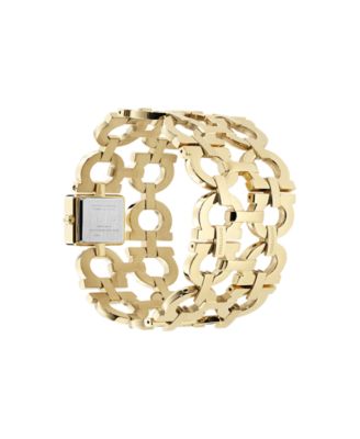 Women's Gold Stainless Steel Bracelet Watch, 19x19mm