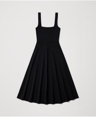 Women's Organic Cotton Fit & Flare Square Neck Dress