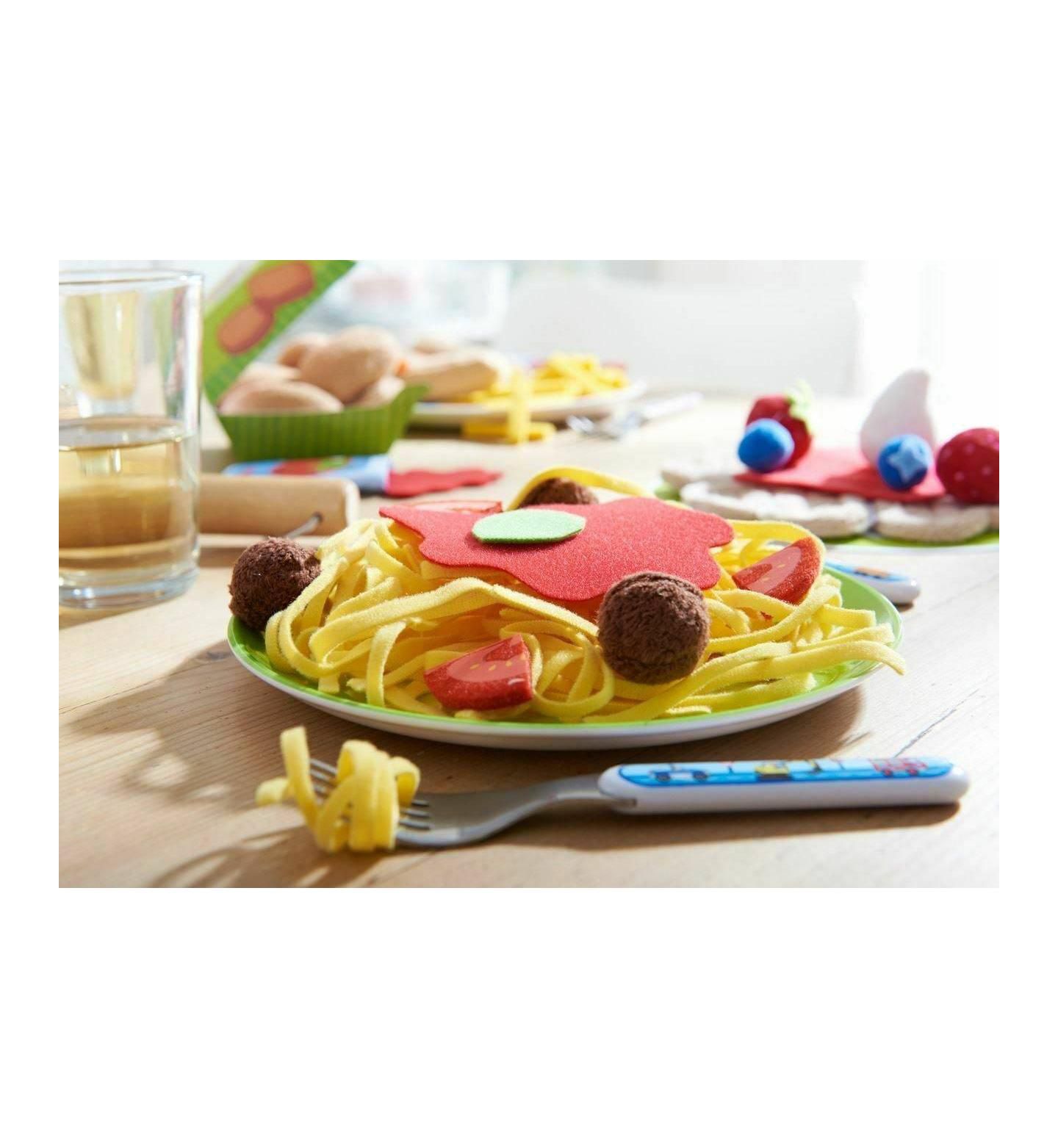 Детские игрушки Haba Soft Spaghetti and Meatballs Play Food Set, Ages 3+ — фото 2