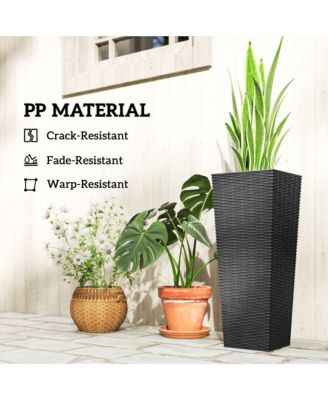 Set of 2 Tall Planters for Outdoor Plants