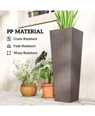 32 Inch Set of 2 Tall Planters for Outdoor Plants,