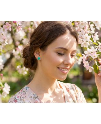 Romantic Set of 3 Floral 3D Carved  , Rose Flower Stud Earrings 10MM