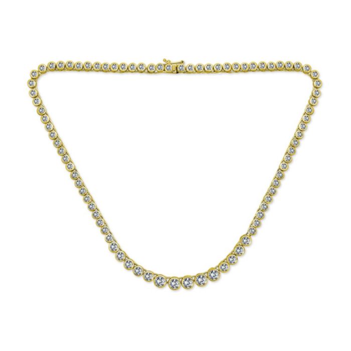 Bling Jewelry Cocktail Cubic Zirconia Bezel Set CZ Graduated Tennis