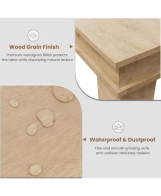 71 in Long Natural Color Kitchen Tables with Wooden Sturdy Frame, 6 ft Large Rectangular Dinner Table for Living Room, Kitchen, Dining Room