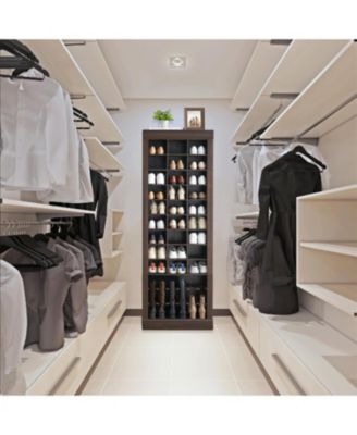 Shoe Storage Cabinet,Tier Tall Shoe Cabinet with Boots Racks and Cubbies, Freestanding Entryway Shoe Organizer for Closet, Entryway, Living