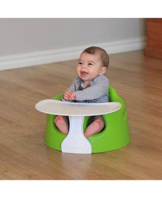 Baby Floor Seat, Portable Infant Sit Up Chair w/ Tray Attachment, Hemlock