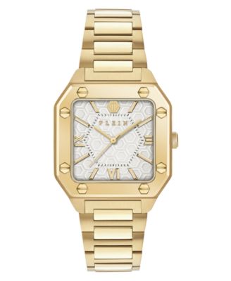Women's Plein Edge IP Yellow Gold Stainless Steel Bracelet Watch, 34mm