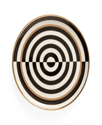 Op Art 13.7" Round Serving Tray
