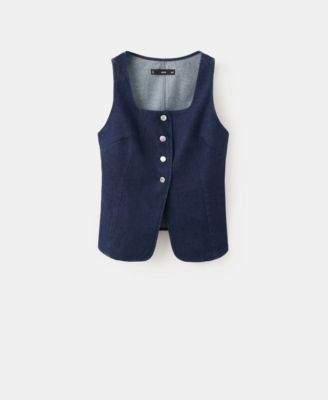 Women's Buttoned Denim Top