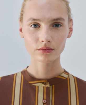 Women's Stripe Printed Midi Caftan