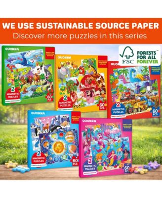 Magnetic Puzzles for Toddlers 3-5 – Search and Find 2 Pack, 60 Pieces Each