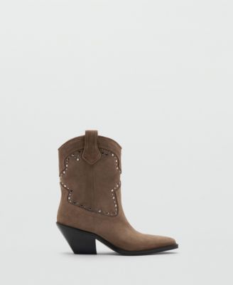 Women's Studs Suede Ankle Boots