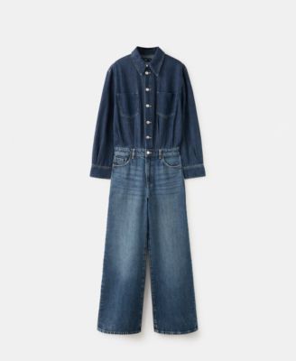 Women's Buttons Denim Jumpsuit