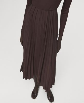 Women's Flared Belt Midi-Dress