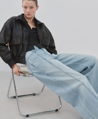 Women's Seams Detail Balloon Jeans