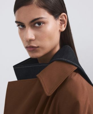 Women's Long Double-Breasted Trench Coat