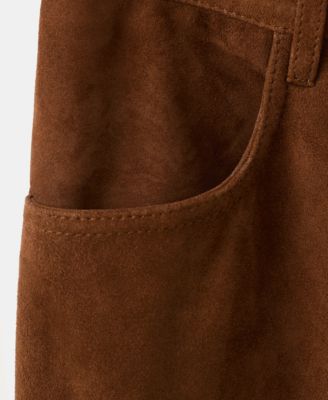 Women's Straight-Fit Leather Pants