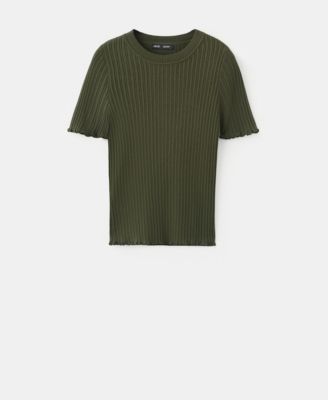 Women's Ribbed Knit T-Shirt
