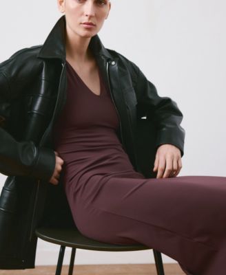 Women's Fitted V-Neck Dress