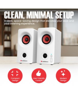 2.0 Stereo Bluetooth 5.3 Dual Driver Desktop PC Speakers