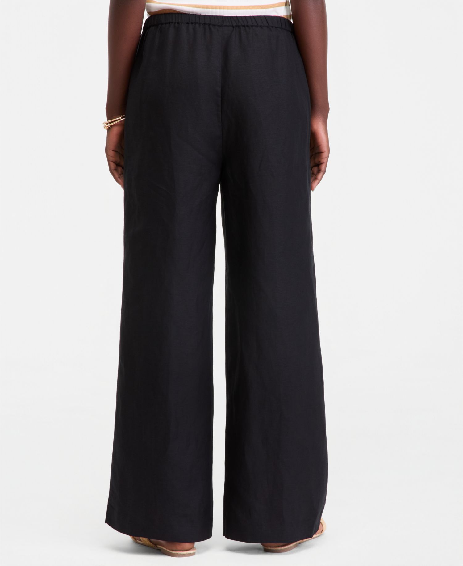 Women's Linen-Blend Drawstring Pants