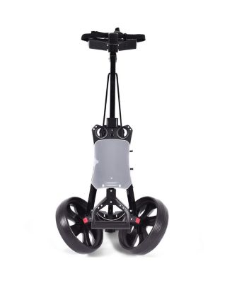 Folding 2 Wheel Push Pull Golf Club Cart Trolley Swivel