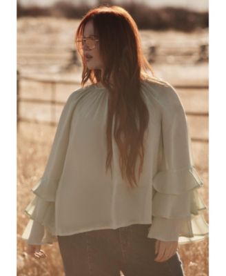 Women's Ruffled Chiffon Blouse