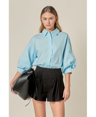 Women's Striped Button Down Shirt