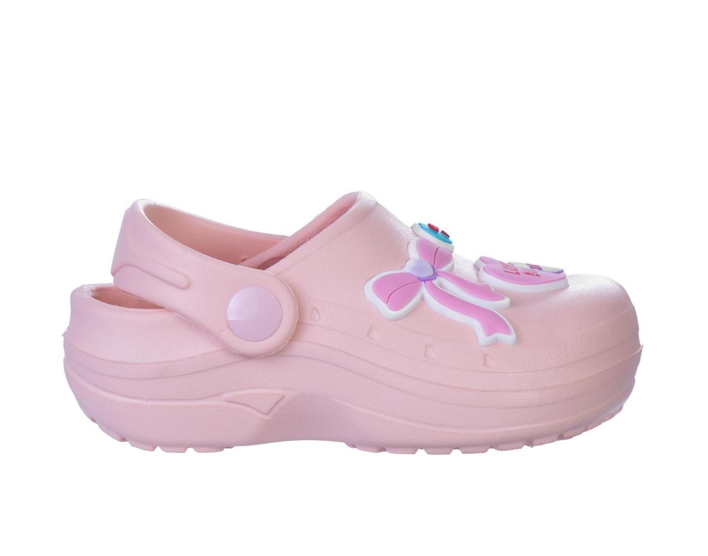 Сабо Sweethearts Conversation Hearts Clogs для девочек, цвет: Пудровый — фото 2