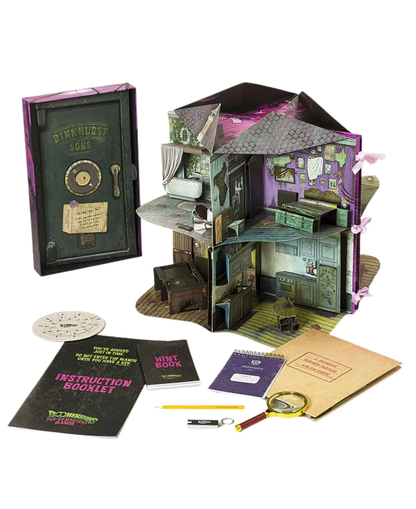 Детские игрушки Uncommon Goods Pop-Up Mystery Escape Room Game, цвет: Зелёный — фото 1