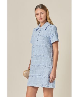 Women's Stretched Embo Textured Mini Dress