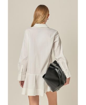 Women's Collared Flare Skirt Dress