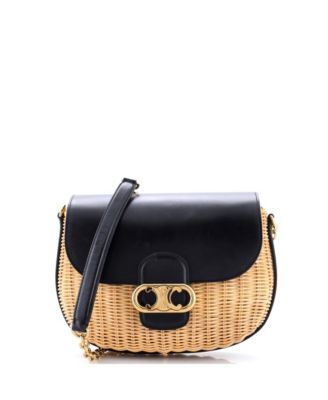 Small Chaine Maillon Triomphe Bag Wicker with Leather