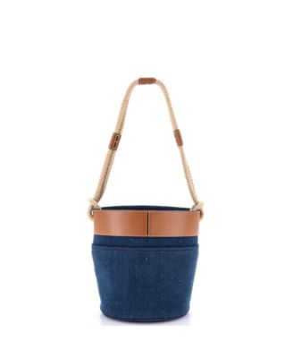 Small Rope Bucket Bag Denim