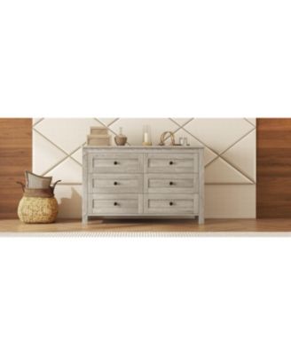 6 Drawer Transitional Dresser Organizer Cabinet for Nursery Home Furniture With Spacious Drawers Easy Assembly Dura