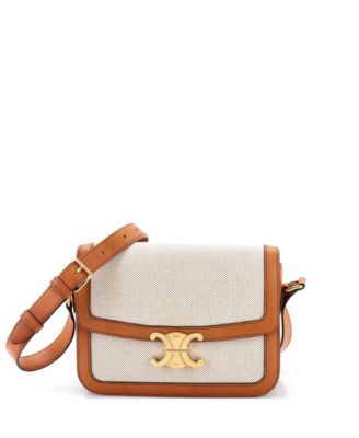 Medium Triomphe Shoulder Bag Canvas with Leather