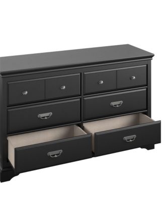 Bristol 6 Drawer Elegant Dresser MDF Particleboard for Bedroom Guest Room
