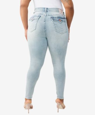 Plus Size Mid-Rise Skinny Big T-Flap Jeans