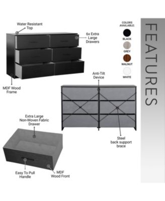 5 Drawer Modern Dresser Space Saving Cabinet for Entryway Home Furniture with Spacious Drawers Easy Assembly Durab