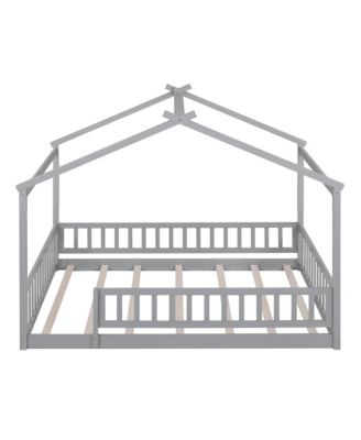 Wood House Bed Fence