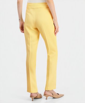 Women's Flat-Front Straight-Leg Pants